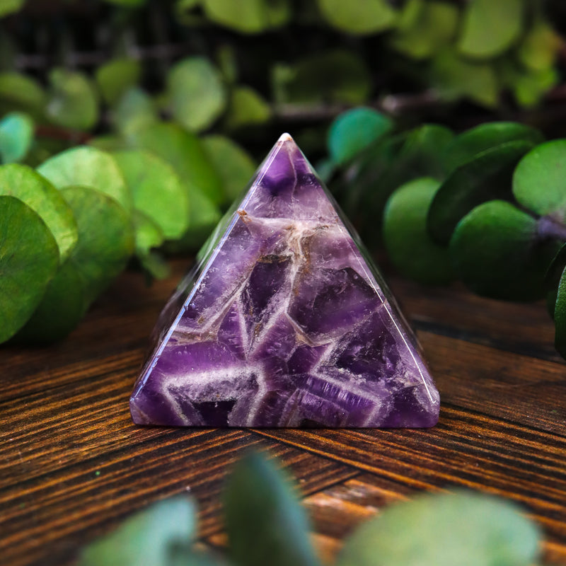 Amethyst Chevron Pyramid