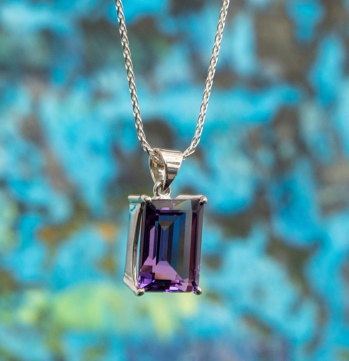 Faceted Amethyst Pendant
