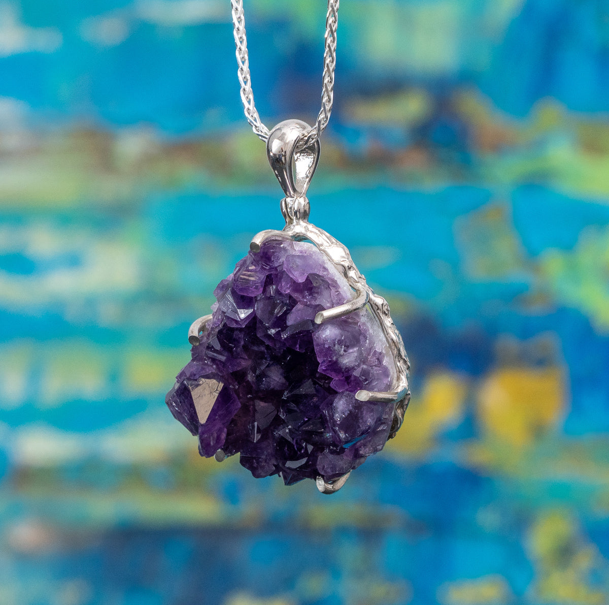 Amethyst Cluster Pendant