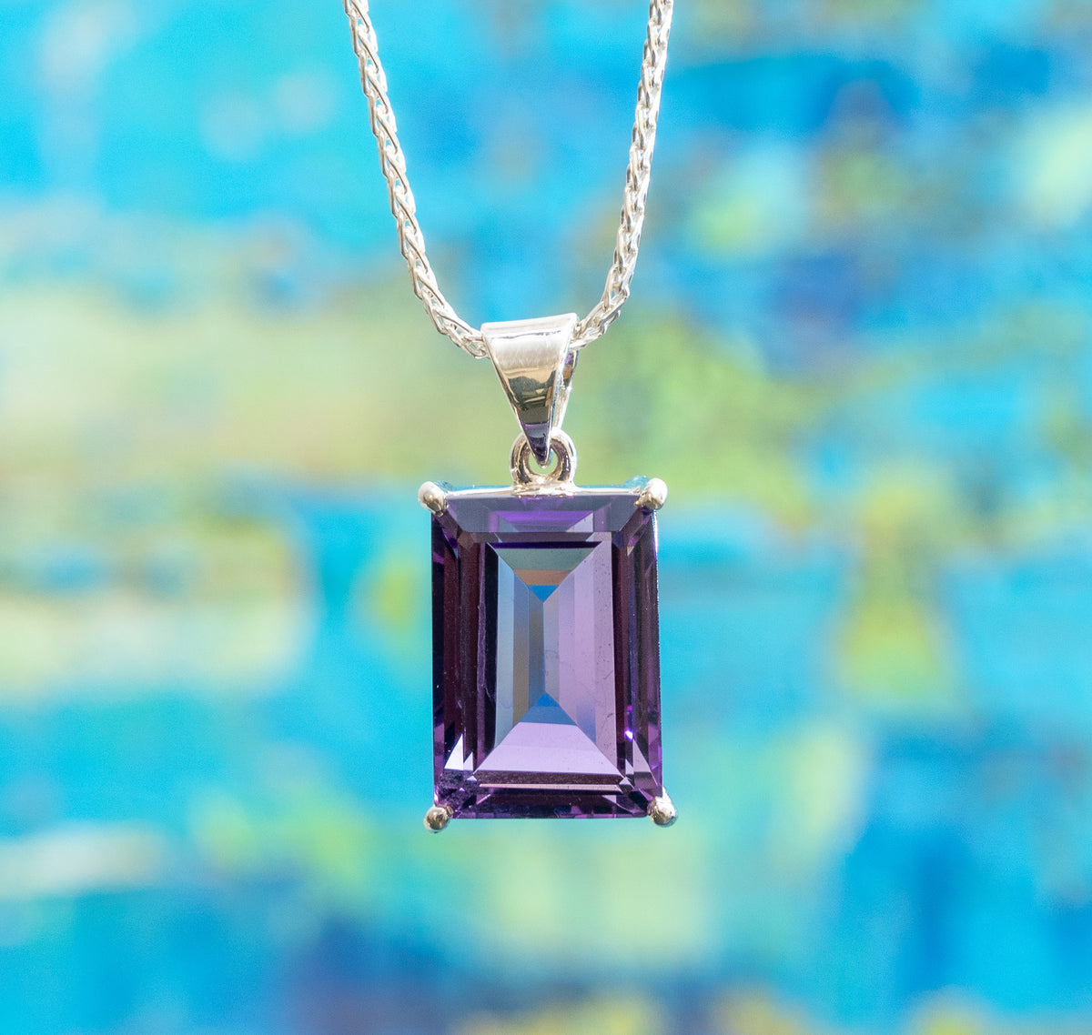 Faceted Amethyst Pendant
