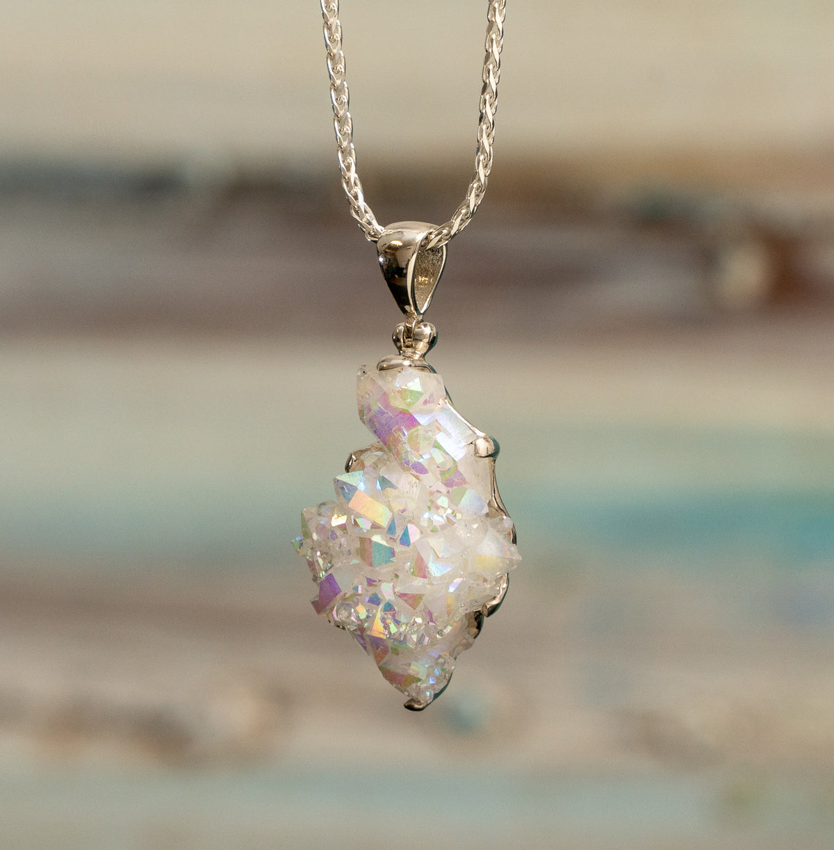Angel Aura Quartz Pendant