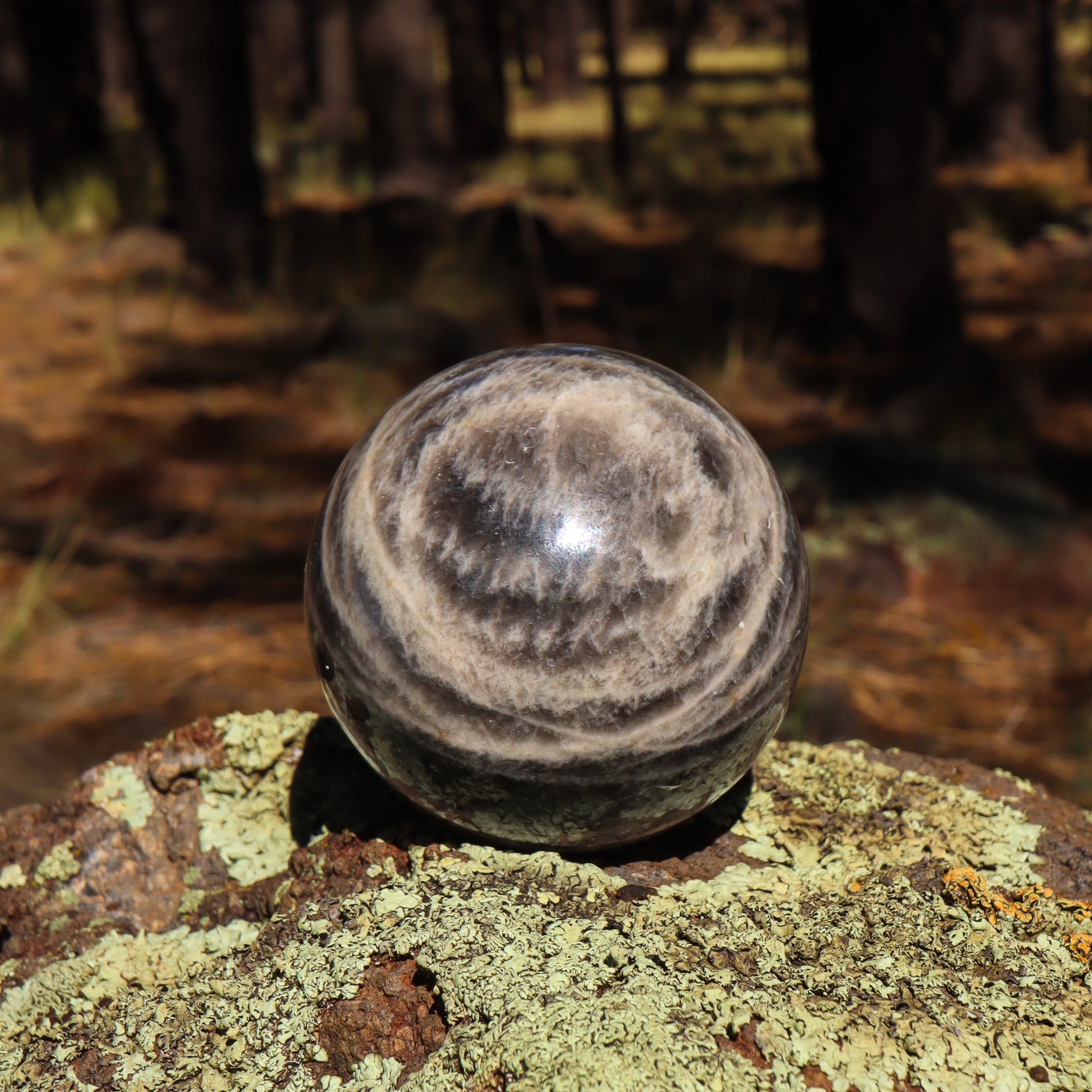 Black Moonstone Sphere