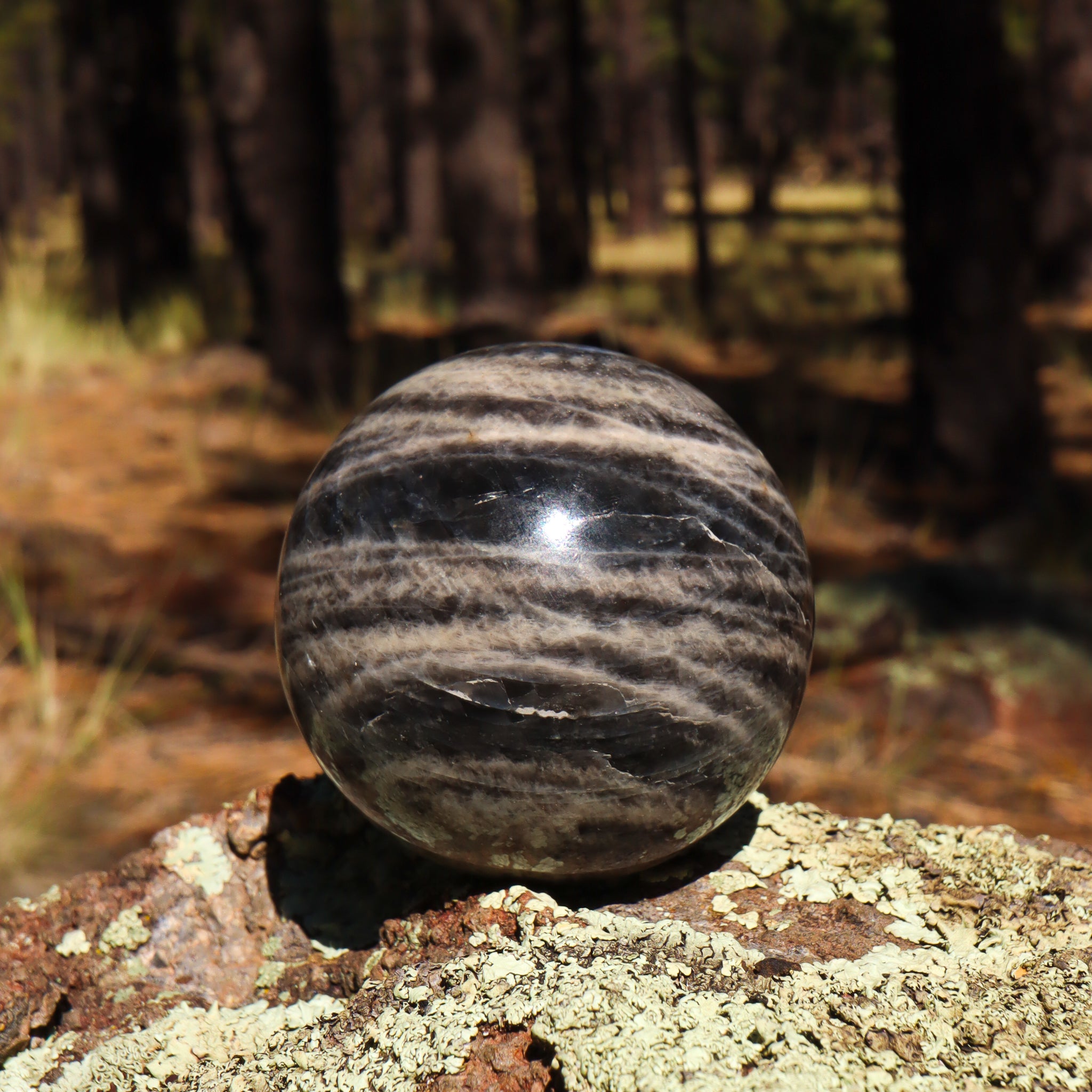 Black Moonstone Sphere