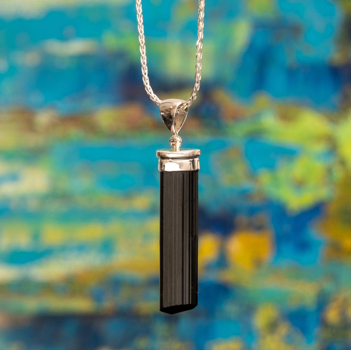 Black Tourmaline Spear Pendant