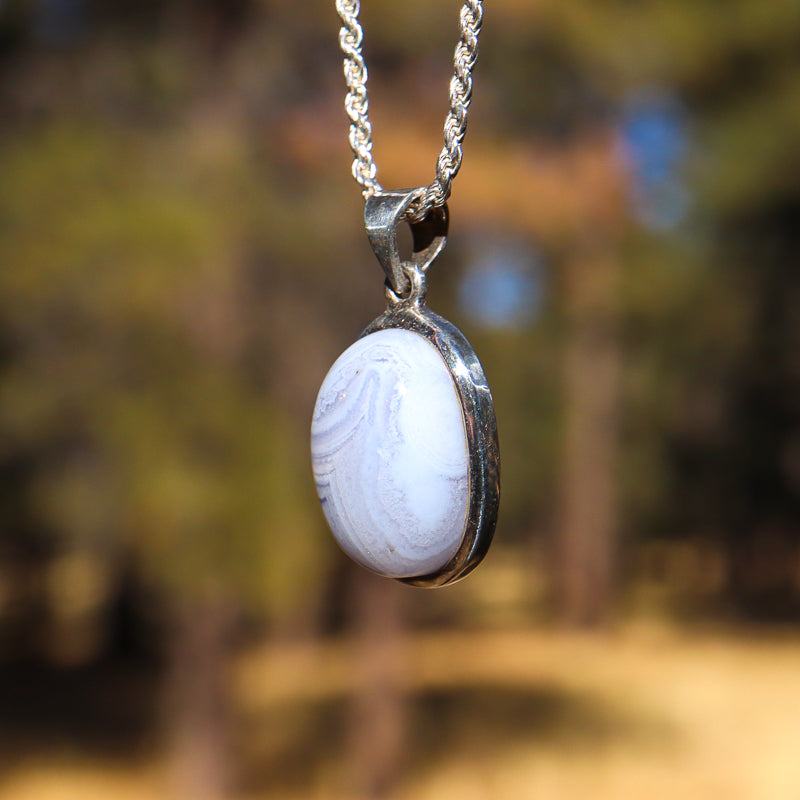 Blue Lace Agate Pendant