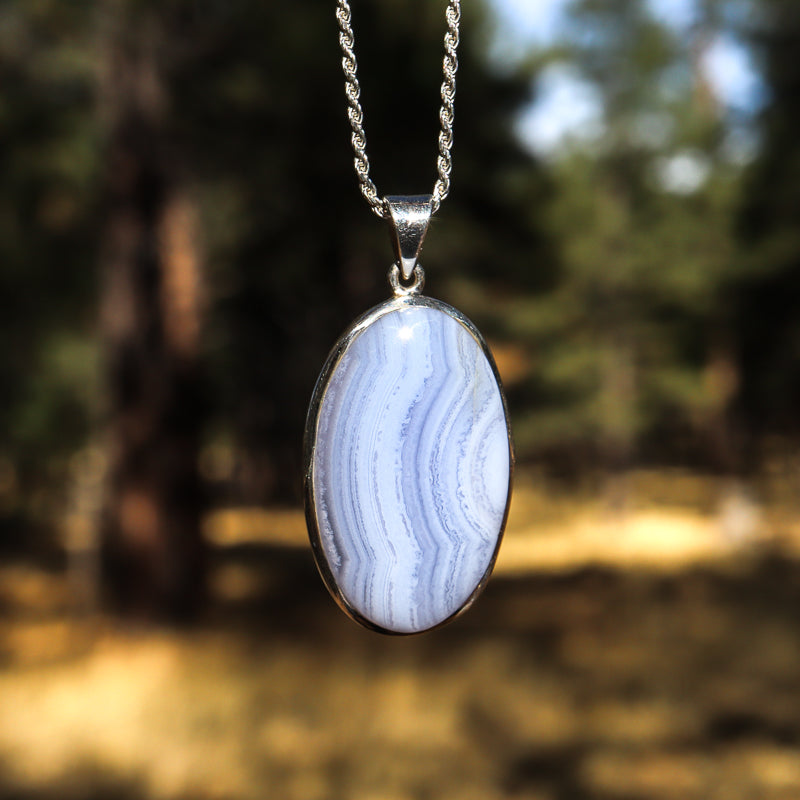 Blue Lace Agate Pendant