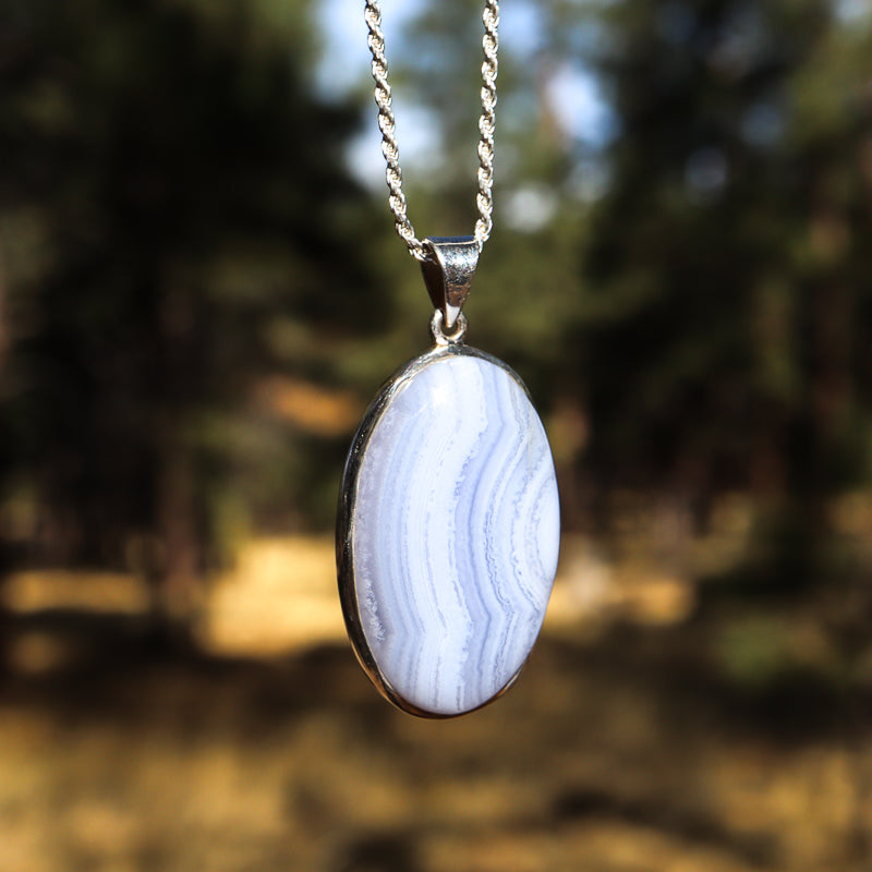 Blue Lace Agate Pendant