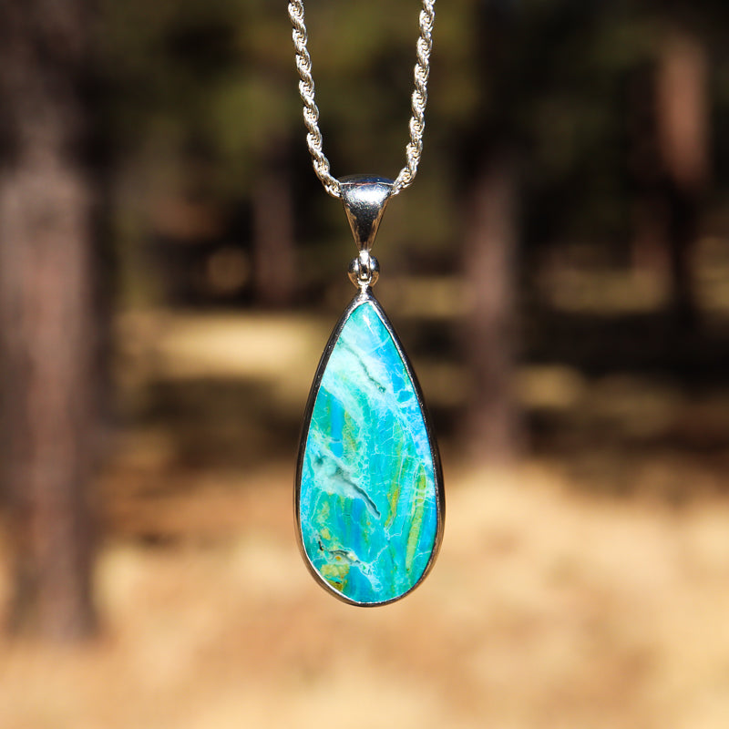 Peruvian Blue Opal Pendant