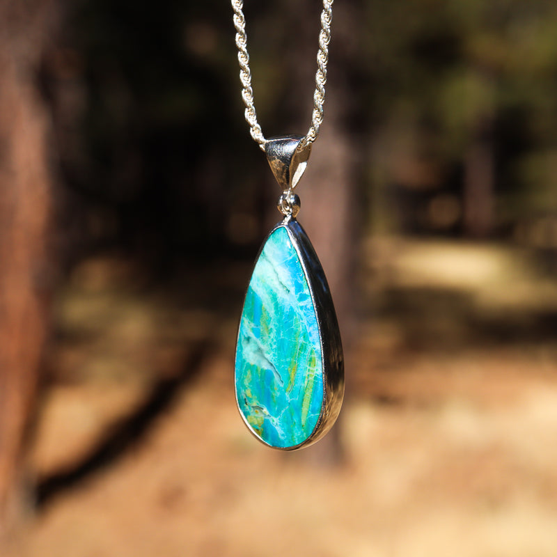 Peruvian Blue Opal Pendant