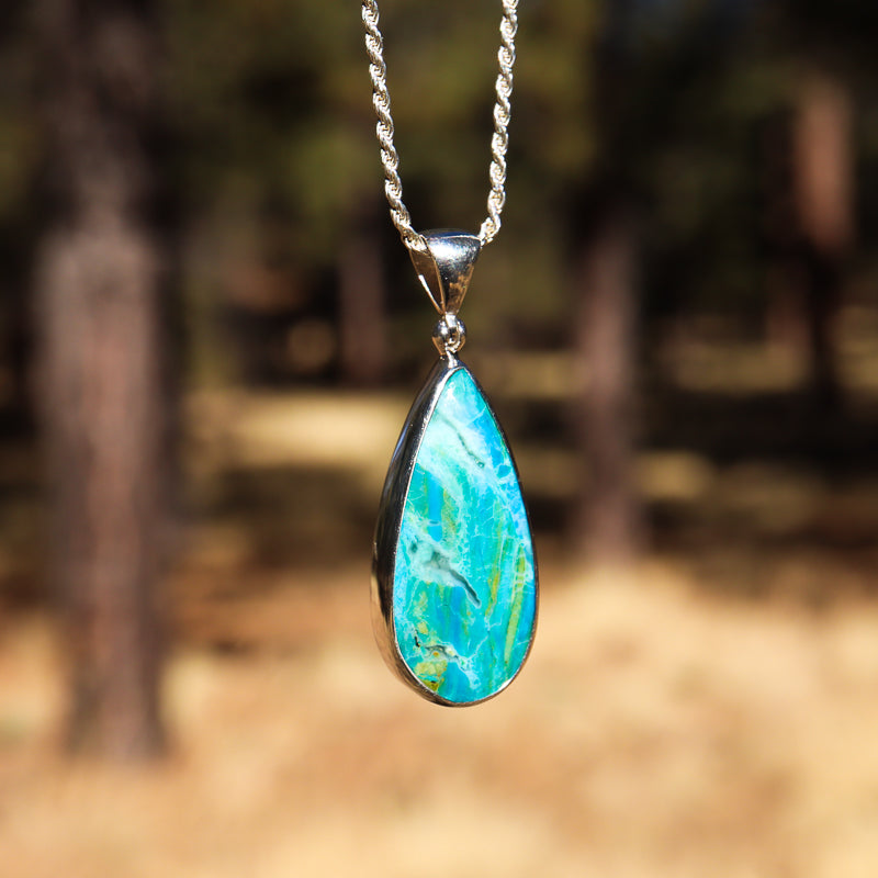 Peruvian Blue Opal Pendant