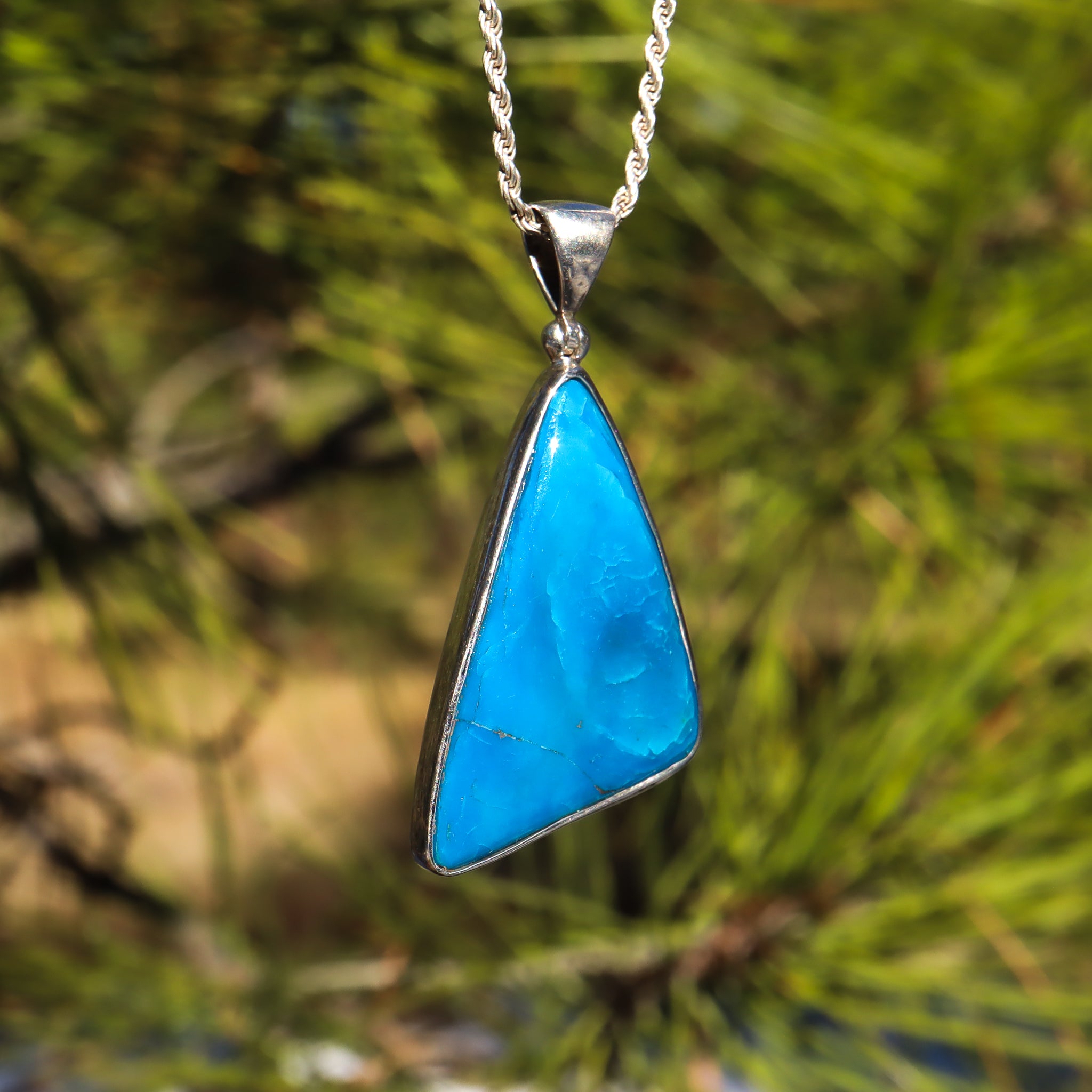 Peruvian Blue Opal Pendant