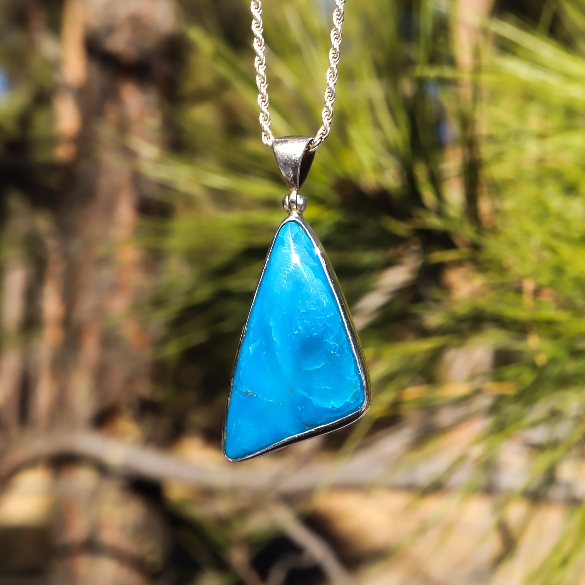 Peruvian Blue Opal Pendant