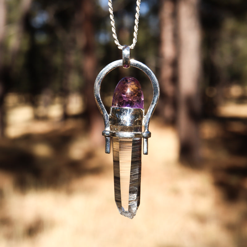 Clear Quartz Ametrine Pendant