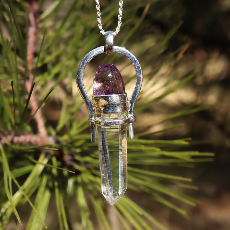 Clear Quartz Ametrine Pendant