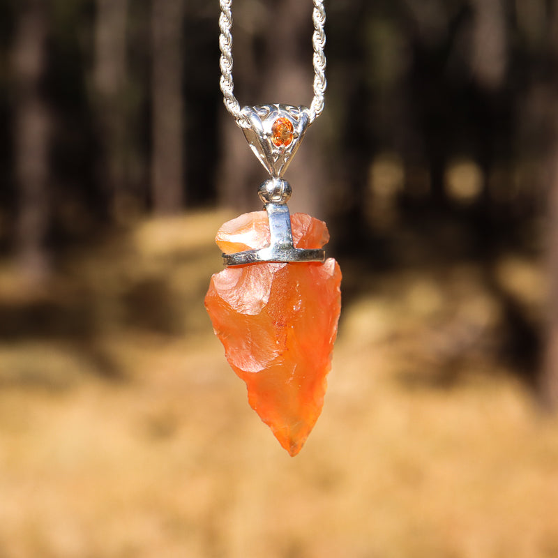 Carnelian Arrowhead Pendant