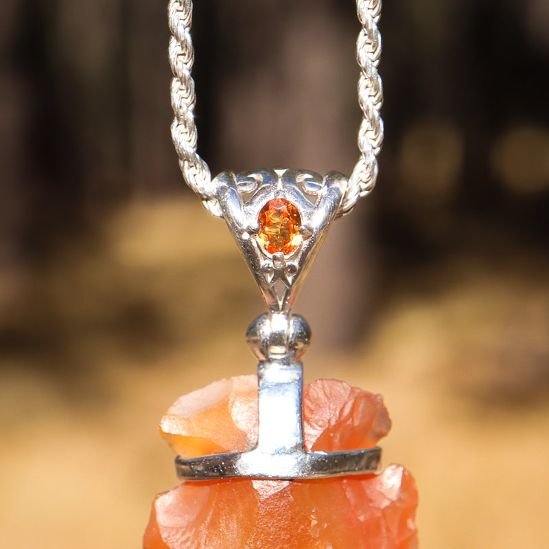 Carnelian Arrowhead Pendant