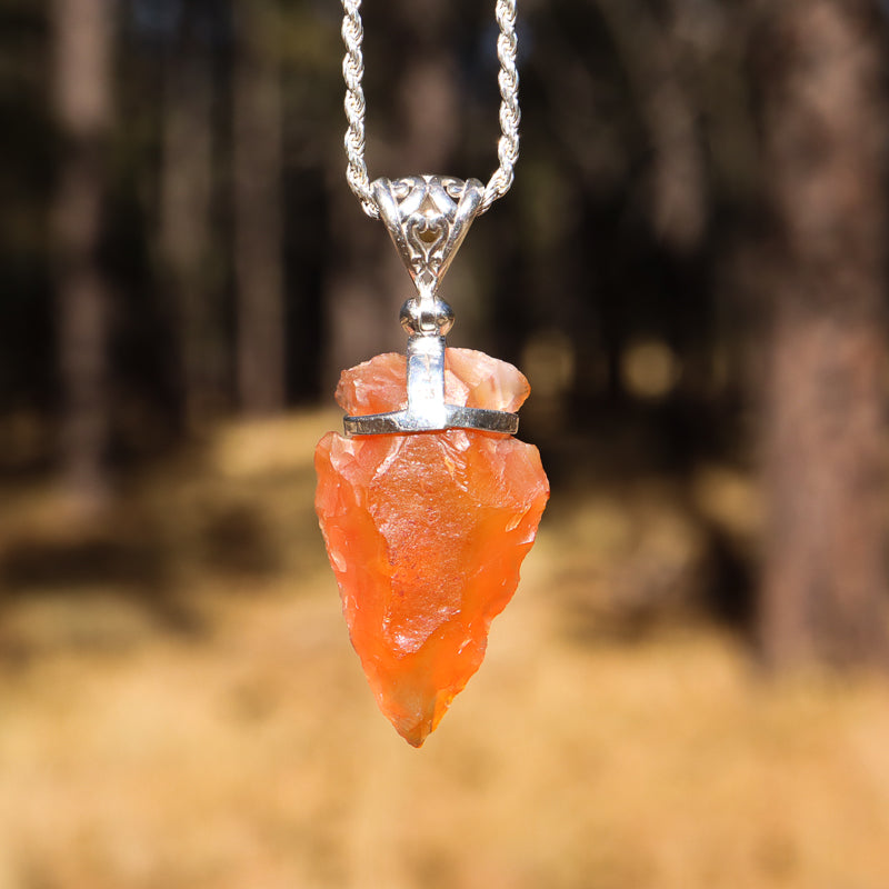 Carnelian Arrowhead Pendant