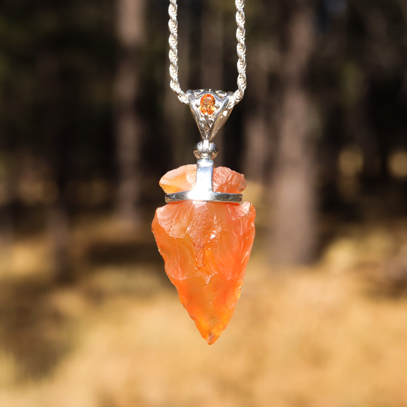 Carnelian Arrowhead Pendant