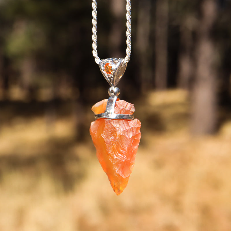 Carnelian Arrowhead Pendant