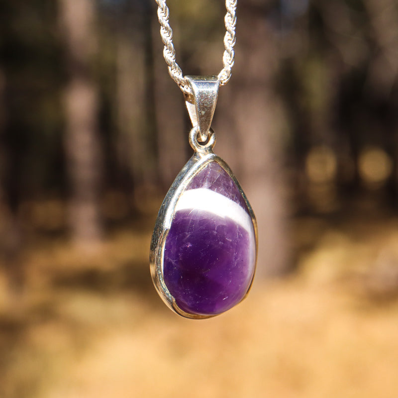 Amethyst Chevron Pendant