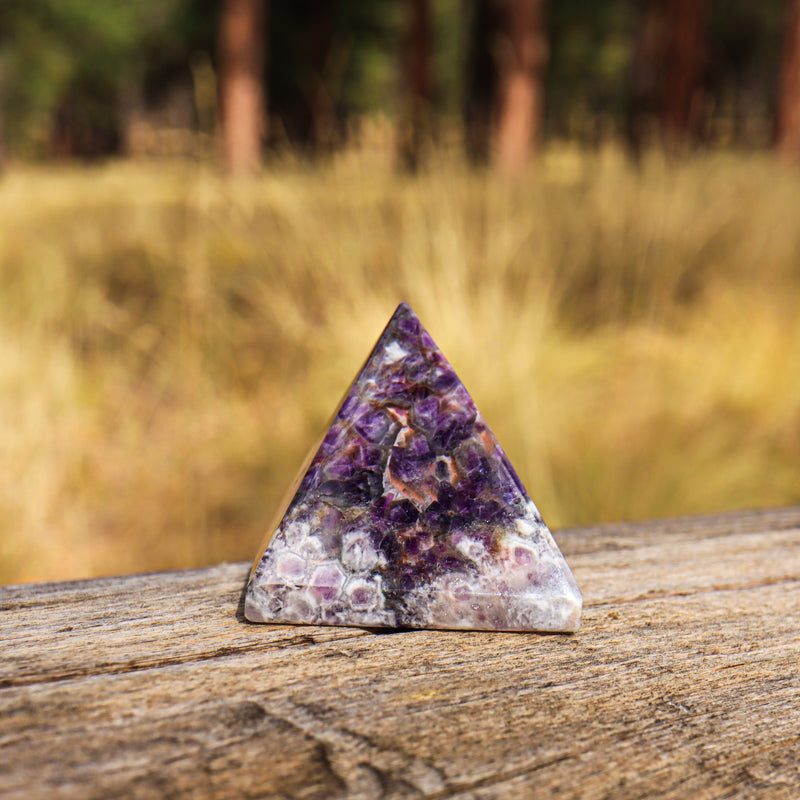 Amethyst Chevron Pyramid