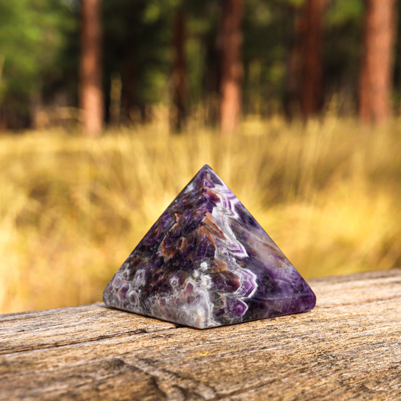 Amethyst Chevron Pyramid