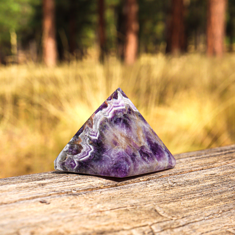 Amethyst Chevron Pyramid