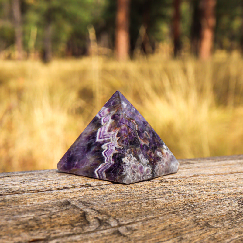 Amethyst Chevron Pyramid