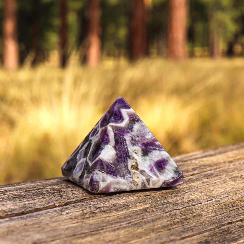 Amethyst Chevron Pyramid