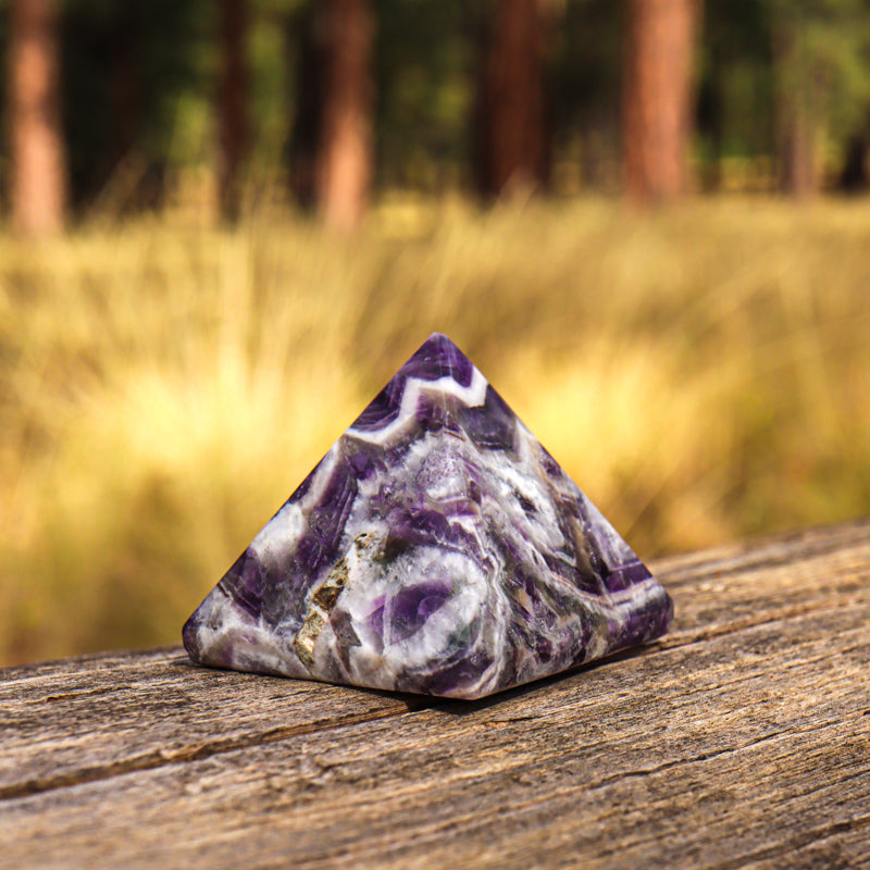 Amethyst Chevron Pyramid