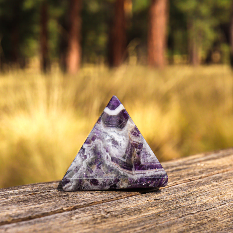 Amethyst Chevron Pyramid