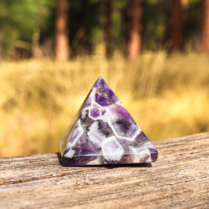 Amethyst Chevron Pyramid