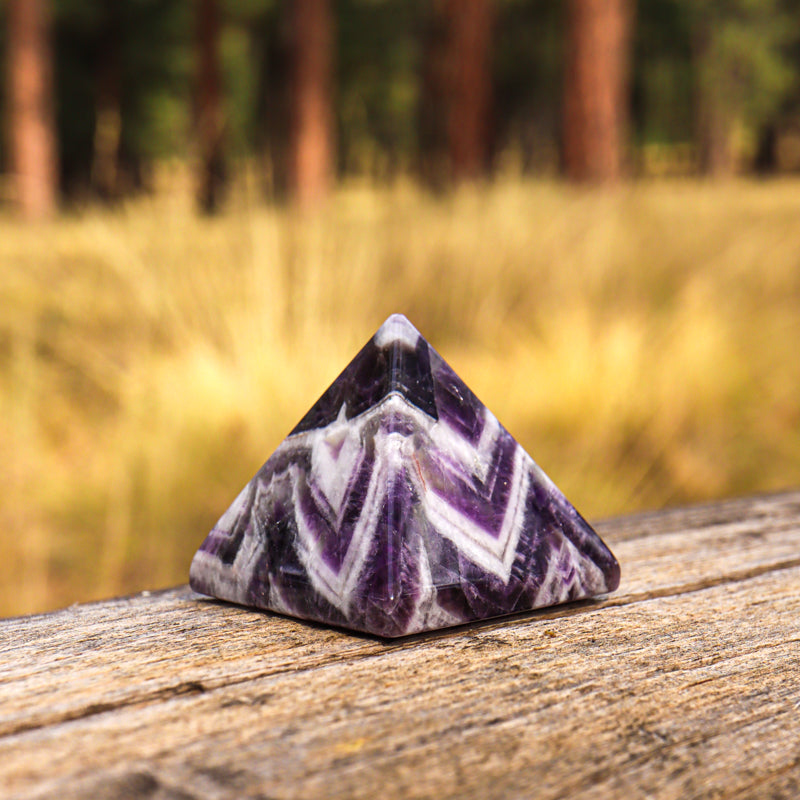 Amethyst Chevron Pyramid