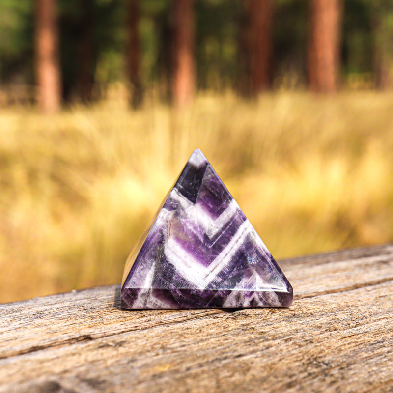 Amethyst Chevron Pyramid