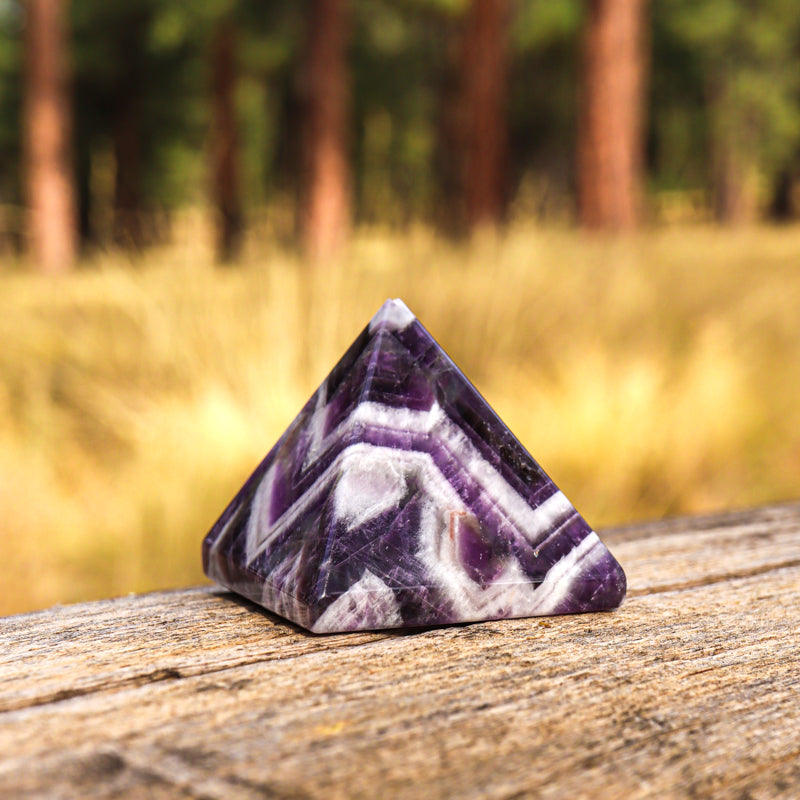 Amethyst Chevron Pyramid