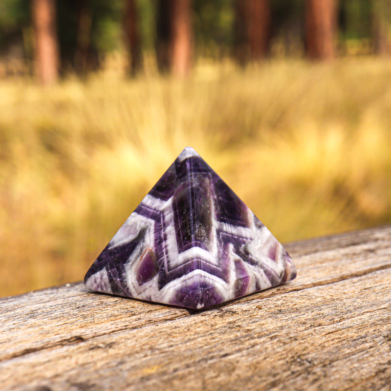 Amethyst Chevron Pyramid