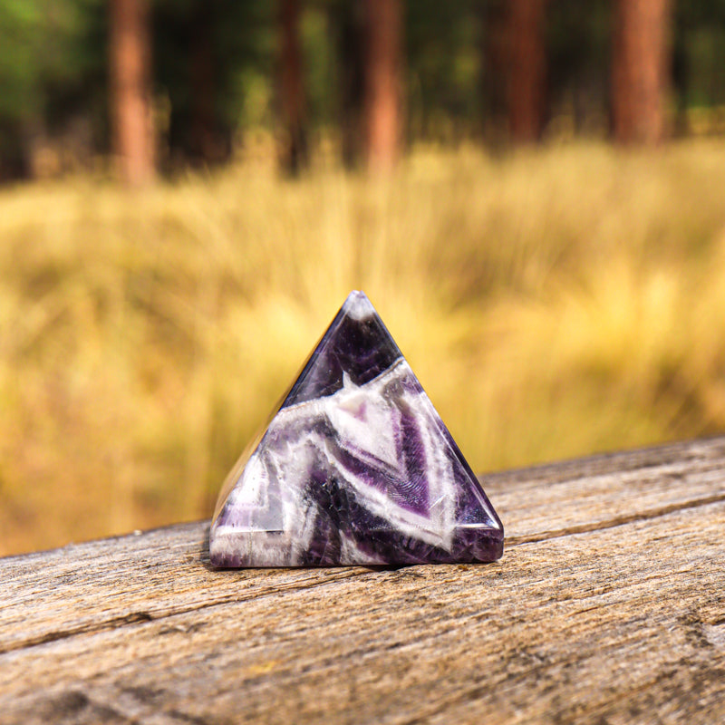 Amethyst Chevron Pyramid