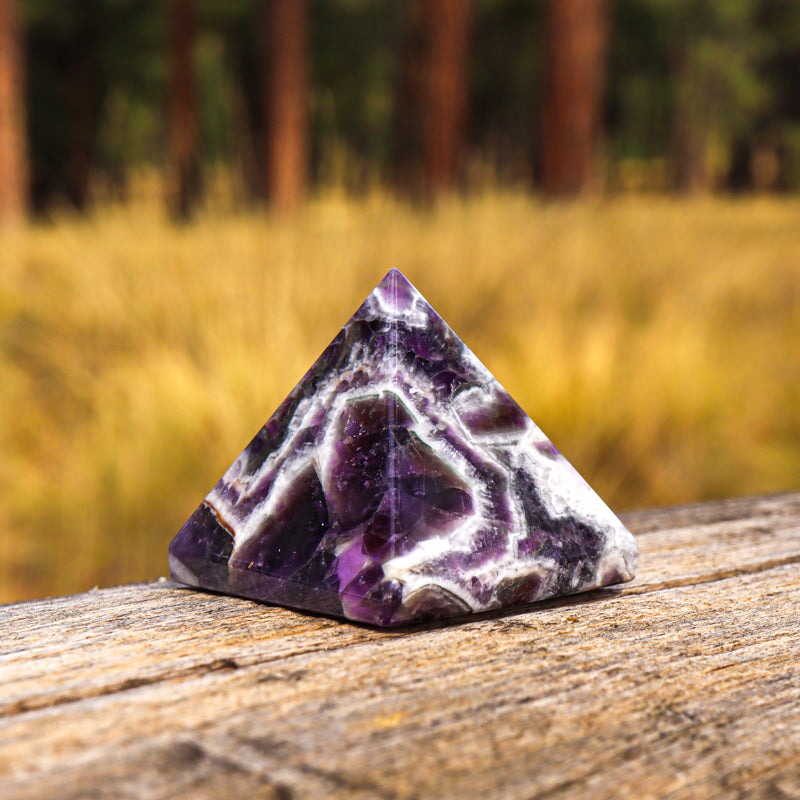 Amethyst Chevron Pyramid