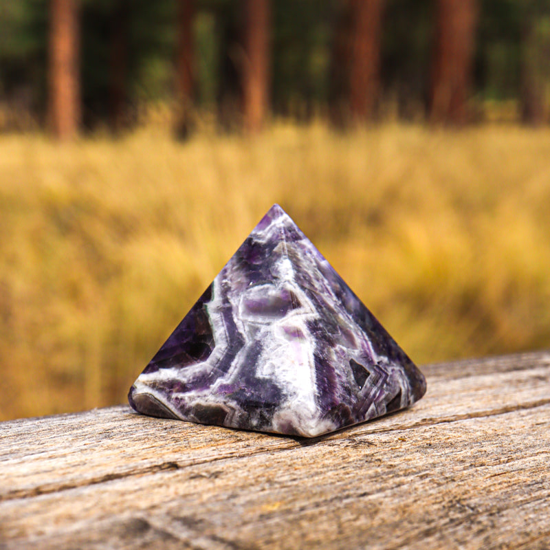 Amethyst Chevron Pyramid