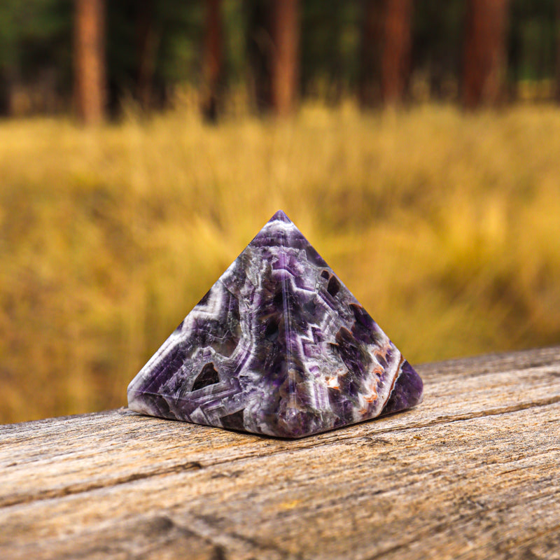 Amethyst Chevron Pyramid