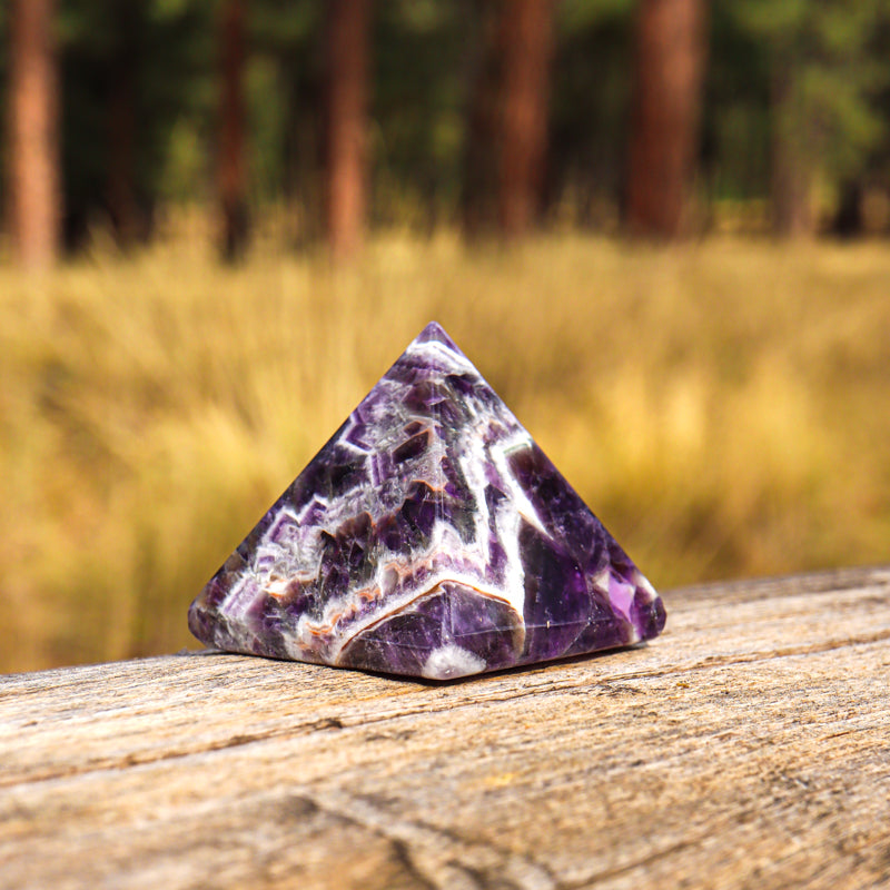 Amethyst Chevron Pyramid