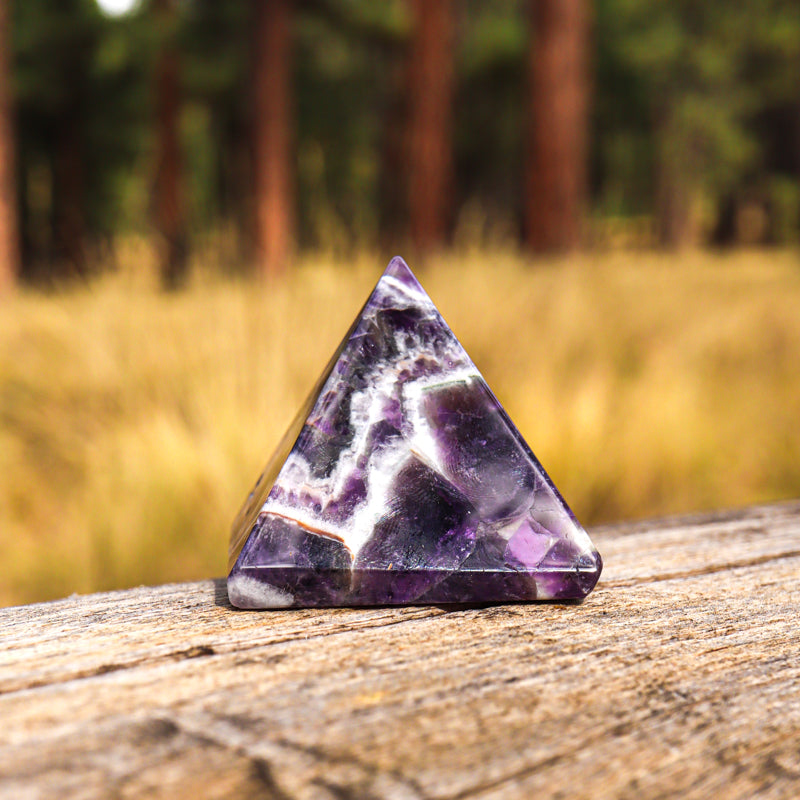 Amethyst Chevron Pyramid