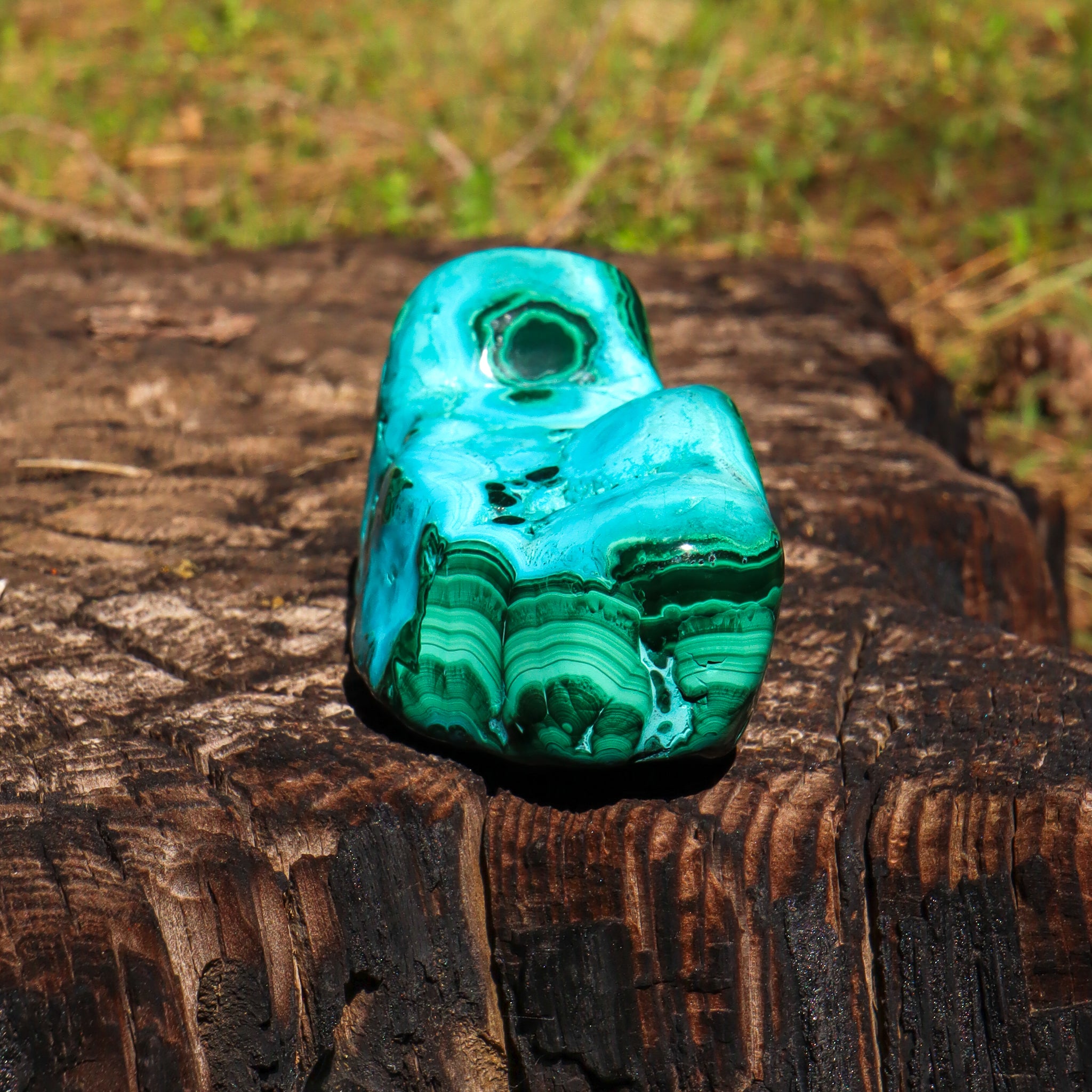 Malachite and Chrysocolla Free Form