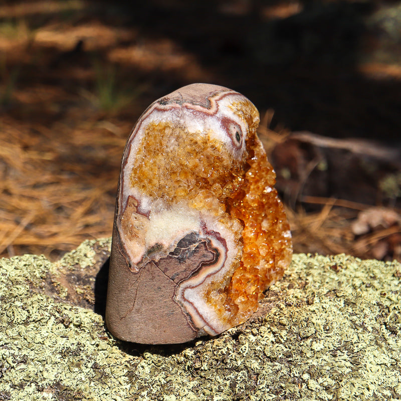 Base Cut Citrine Geode