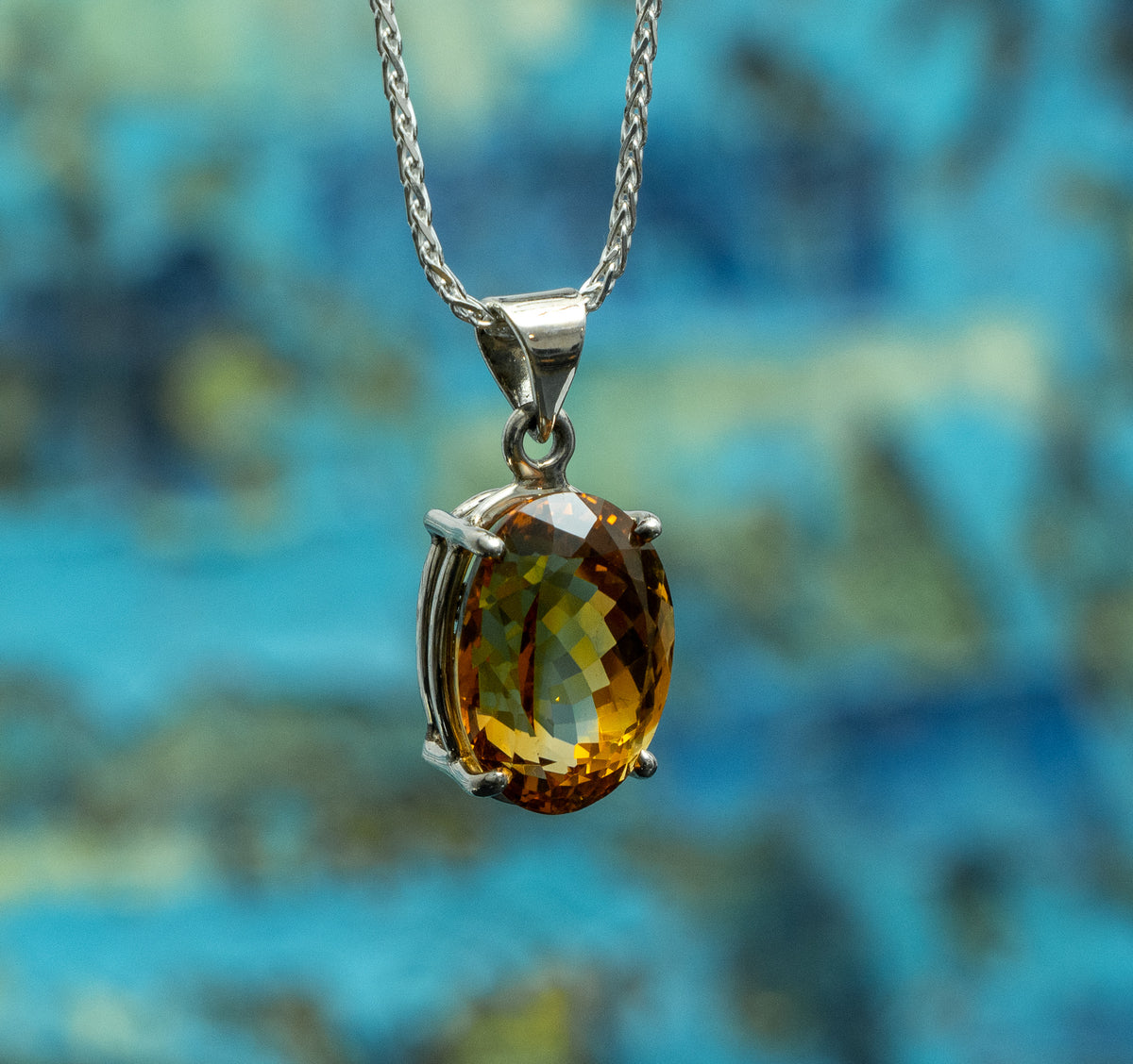 Faceted Citrine Pendant
