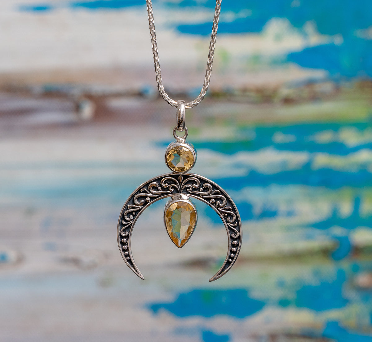 Faceted Citrine Pendant