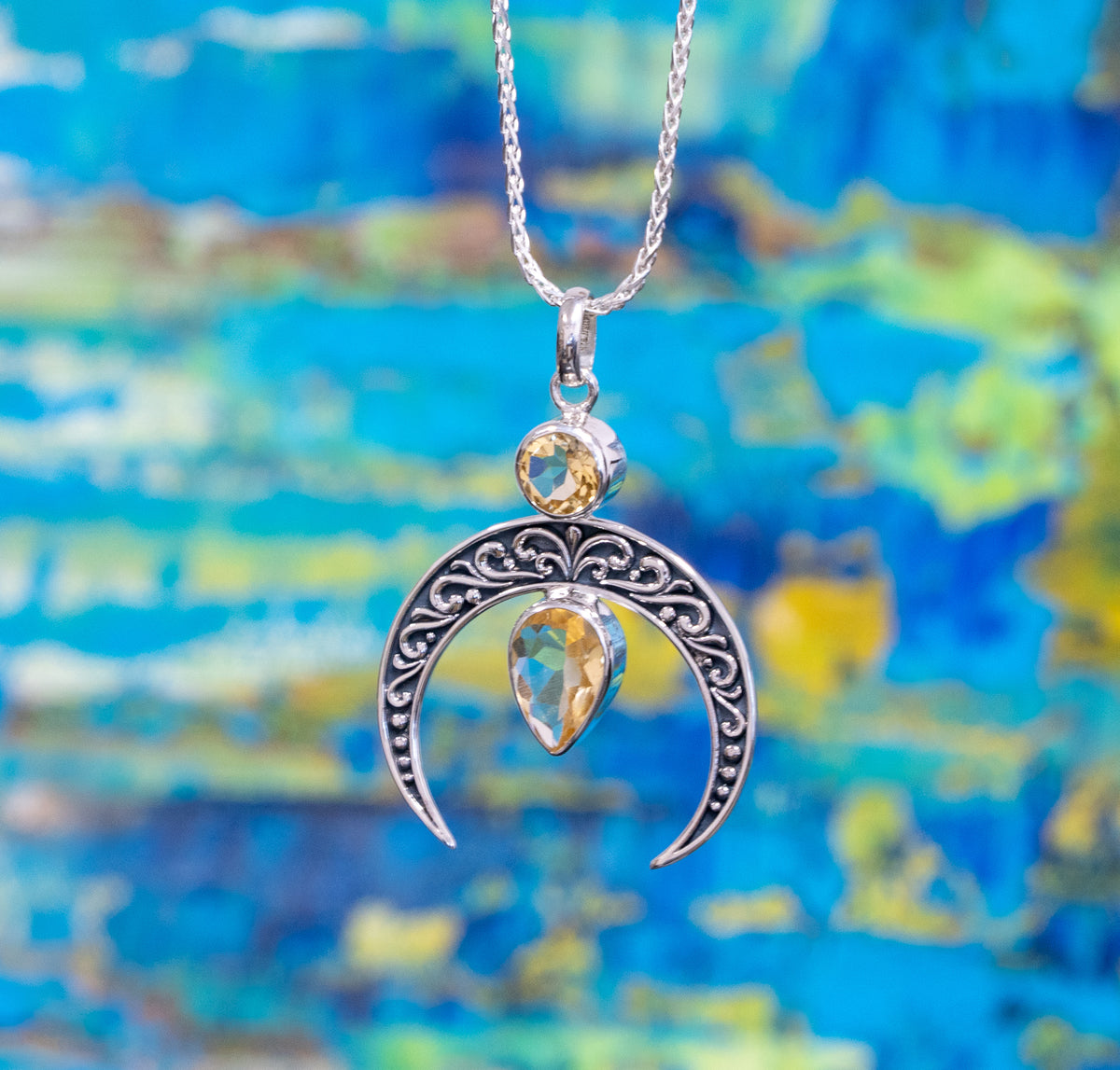 Faceted Citrine Pendant