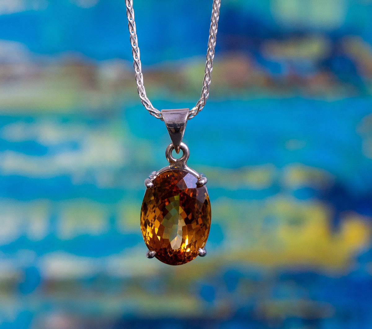 Faceted Citrine Pendant