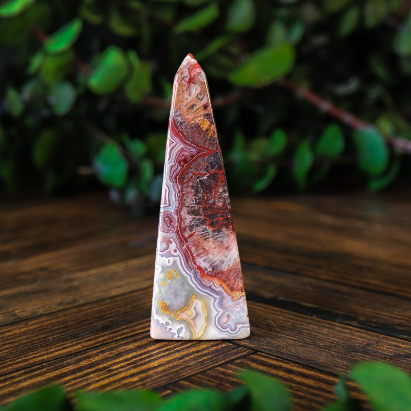 Crazy Lace Agate Obelisk
