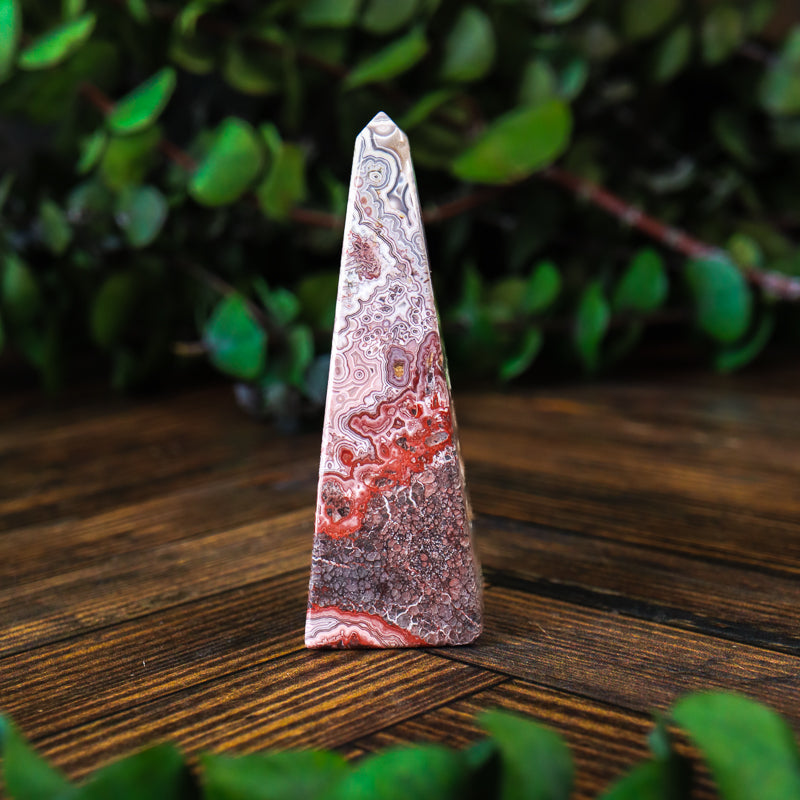 Crazy Lace Agate Obelisk
